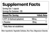 5-HTP with Theanine Supplement Facts, By Elemental Health sciences only at Nutrishop Boca Raton. 