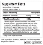  7 Day Cleanse Supplement Facts by NU-TEK Nutrition only at Nutrishop Boca Raton.