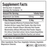  7 Day Cleanse Supplement Facts by NU-TEK Nutrition only at Nutrishop Boca Raton.