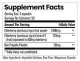 ELEMENTAL HEALTH SCIENCES ELDERBERRY SUPPLMENT FACTS IMAGE AVAILABLE EXCLUSIVELY AT NUTRISHOP