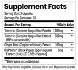 ELEMENTAL HEALTH SCIENCES TUMERIC SUPPLEMENT FACTS IMAGE AVAILABLE EXCLUSIVELY AT NUTRISHOP