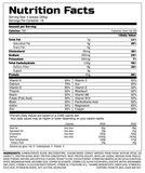 FORZAONE PERFORMANCE NUTRITION FORZA GRO SUPPLEMENT FACTS IMAGE AVAILABLE EXCLUSIVELY AT NUTRISHOP