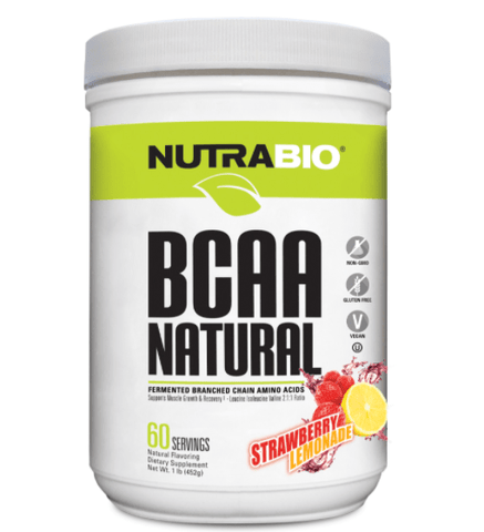 NutraBio Bcaa Natural Strawberry Lemonade - Nutrishop Boca 
