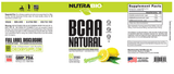 NutraBio Bcaa Natural Lemonade - Nutrishop Boca 