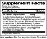 KATALYST NUTRACEUTICALS LIVER COMPLEX SUPPLEMENT FACTS IMAGE AVAILABLE EXCLUSIVELY AT NUTRISHOP