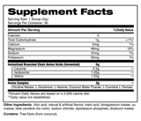BCAA COMPLEX™ 30 servings Supplement Facts By Stance Supplements